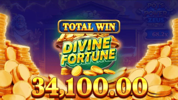 Pots of Power: Zeus - total vinst från bonusresultatet